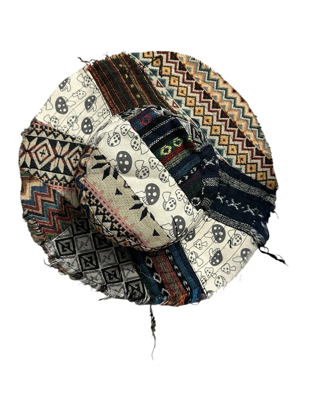 Bohemian Patchwork Bucket Hat in Multi-Color